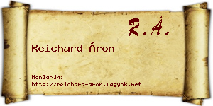 Reichard Áron névjegykártya