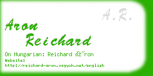 aron reichard business card